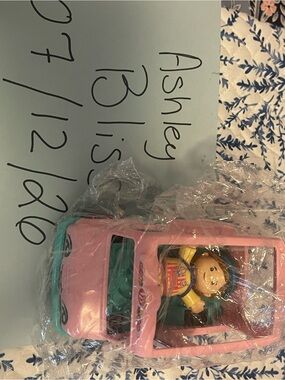 Pink Toy Van with Little Figure ice cream truck